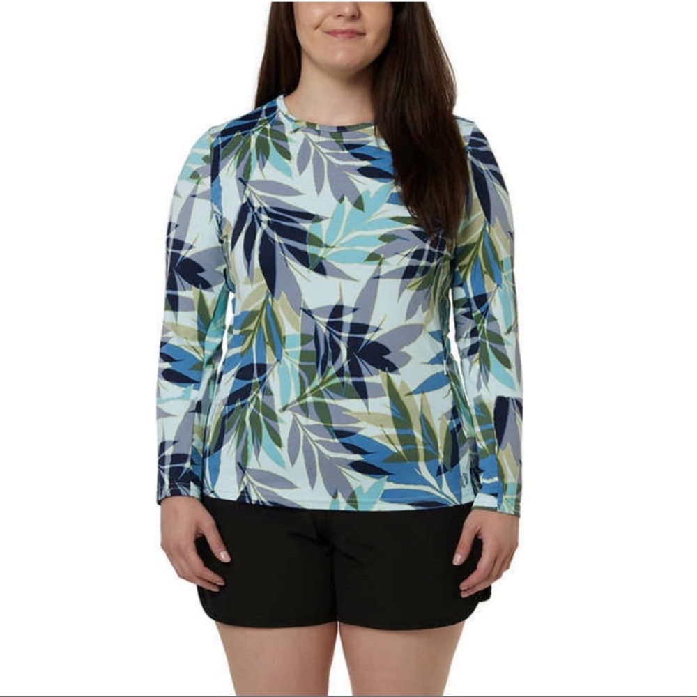 Hang ten upf50+ printed long sleeve top size XXL